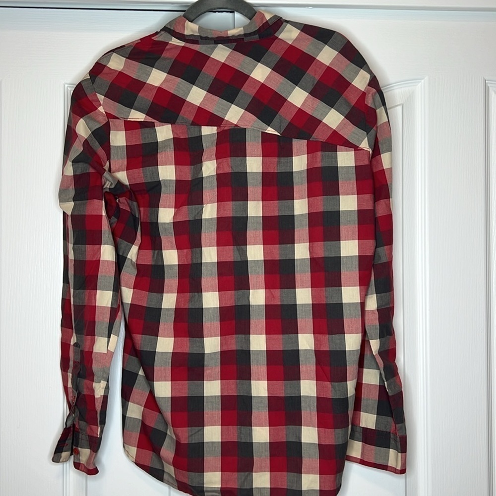 VOLCOM Shirt Mens Large Red Plaid Classic Fit Grunge Skater Retro - Medium - Picture 5 of 5
